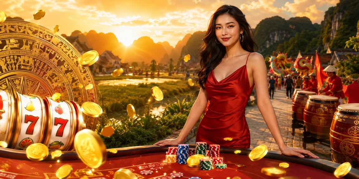 Lễ hội Ninh Bình minh họa nhóm trò chơi slots có nhịp nhanh và nhiều chủ đề